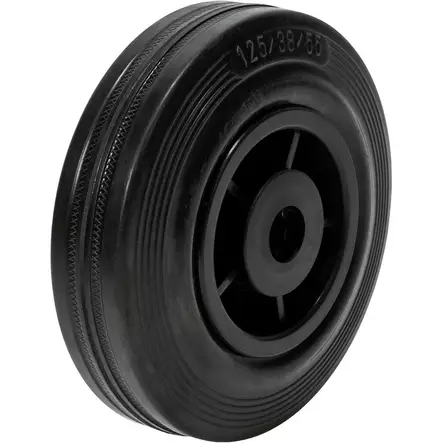 Irtopyörä 125X43mm Musta - Vaunu- ja kalusterenkaat - XPP12543 - 1