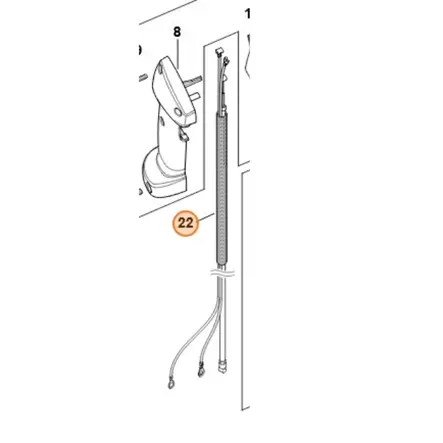 Stihl FS 561 C-EM hallintakahvan vaijeri - Varusteet ja tarvikkeet - 41481801103 - 2