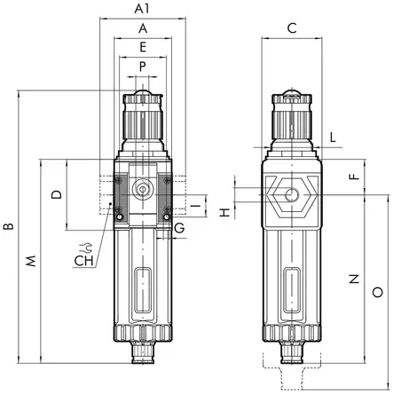 Suodinsäädin 3/8 Sy2 Fr06 20Mic 0-12Bar Syntesi - Letkut ja tarvikkeet - MWP5623B263 - 2