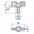 Siipiruuvi M6X25 D=47mm 2kpl IP - Istukat ja lisävarusteet - MEG8503133 - 2