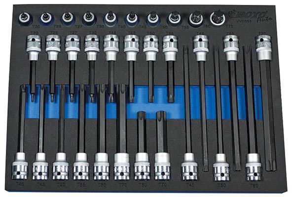 TORXKÄRKISARJA 1/2" 32-OS. T20-T70 - Moduulit työkaluvaunuihin - 291-BE053 - 1