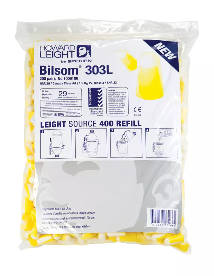 Vaahtomuovitulppa täyttö Howard Leight Bilsomat 303 - Kuulosuojaimet - 049621063 - 1