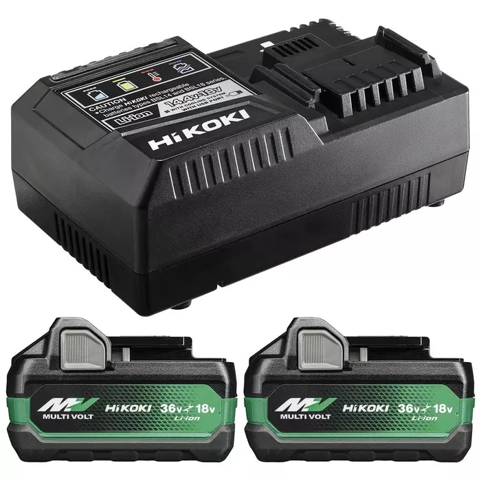 HIKOKI AKKUPAKETTI 36V 2XBSL36A18X + LATURI UC18YSL3 MV - Akku-laturipaketit - HI68020923 - 1