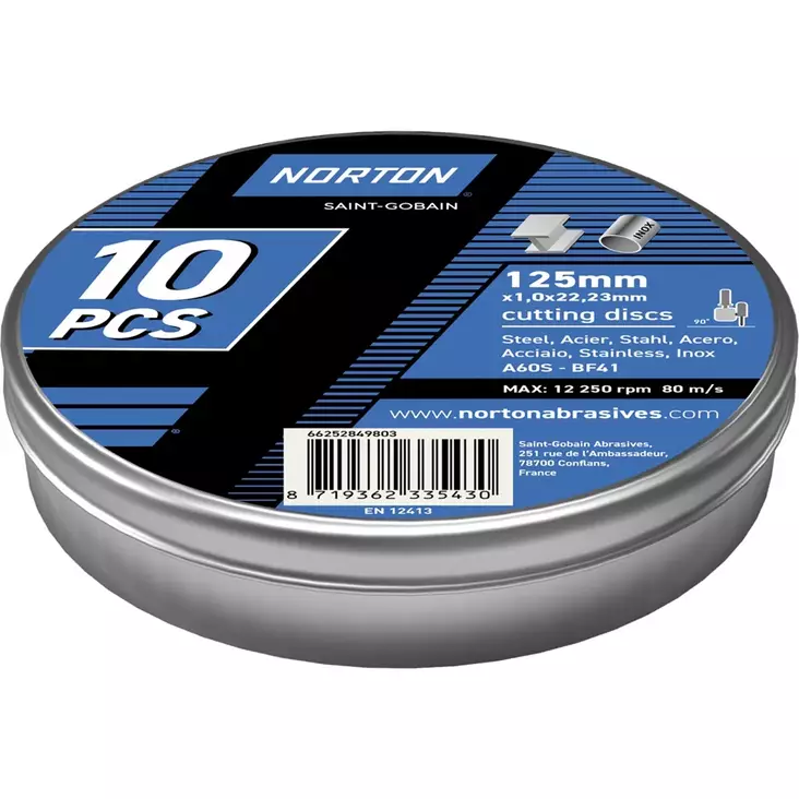 KATKAISULAIKKA NORTH A60S-125X1.0 T41 10KPL - Katkaisulaikat - 66252849803 - 1