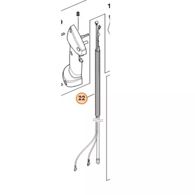 Stihl FS 561 C-EM hallintakahvan vaijeri - Varusteet ja tarvikkeet - 41481801103 - 1