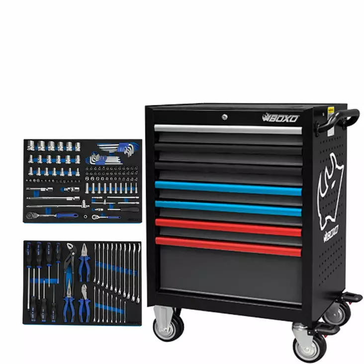 Boxo Työkaluvaunu 7 Vetolaatikolla Värikahvoille - Työkaluvaunut - 285-7071X-TK143 - 1