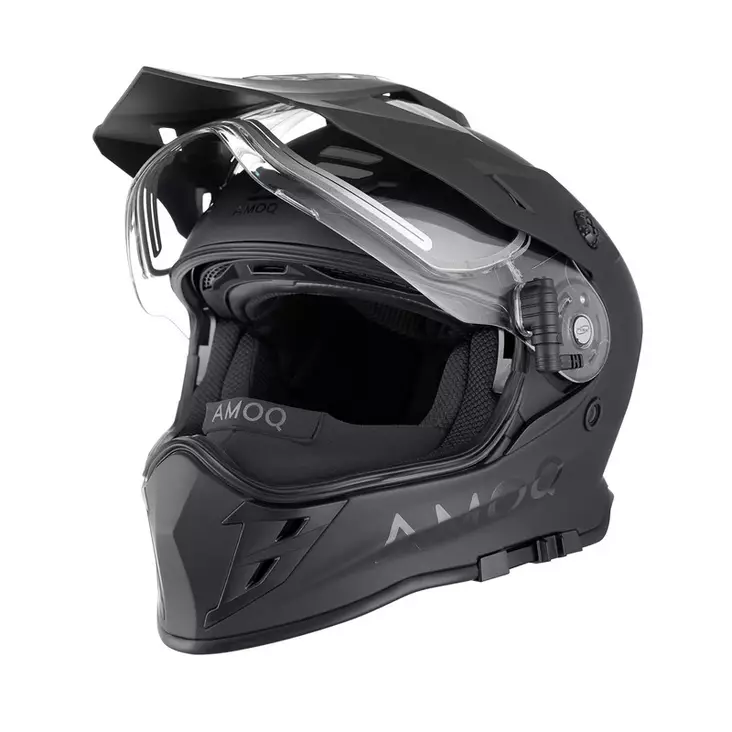 AMOQ ADAPTOR KYPÄRÄ SÄHKÖVISIIRILLÄ BLACKOUT - Kypärät ja ajovarusteet - 645-23160100-4 - 1