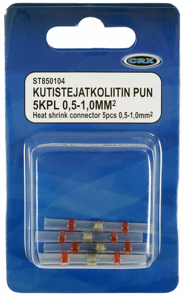 KUTISTE JATKOLIITIN PUN 5KPL 0,5-1,0MM2 - Liittimet - ST850104 - 1