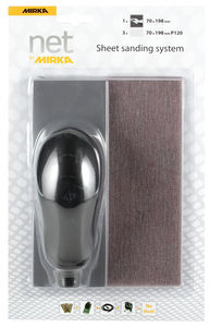 KÄSIHIOMATUKI 70X198MM+3 LIUSKAA K120 - Käsihiomapaperit - MIR1174 - 1