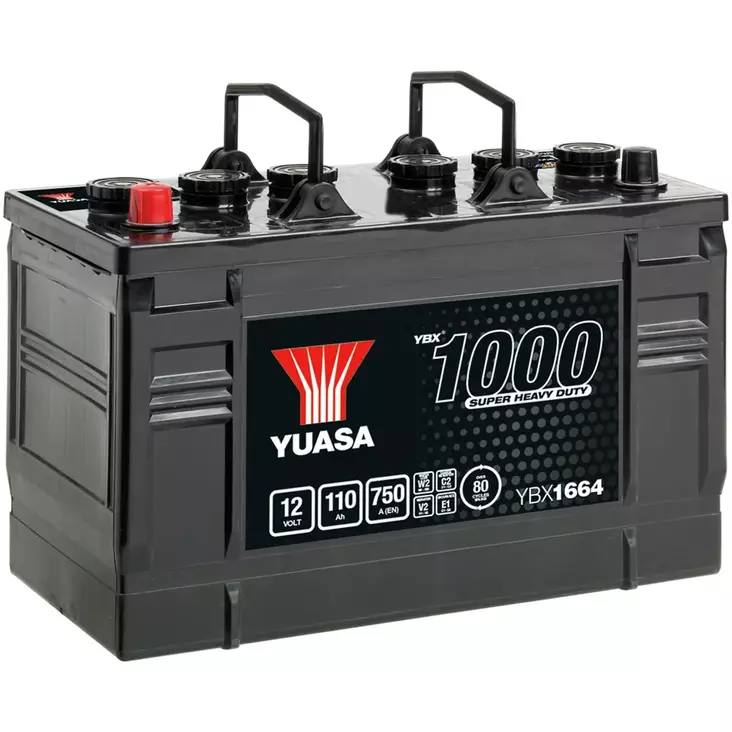 AKKU YUASA 110AH SHD +-347X174X235 - Ajoneuvojen akut - YBX1664 - 1