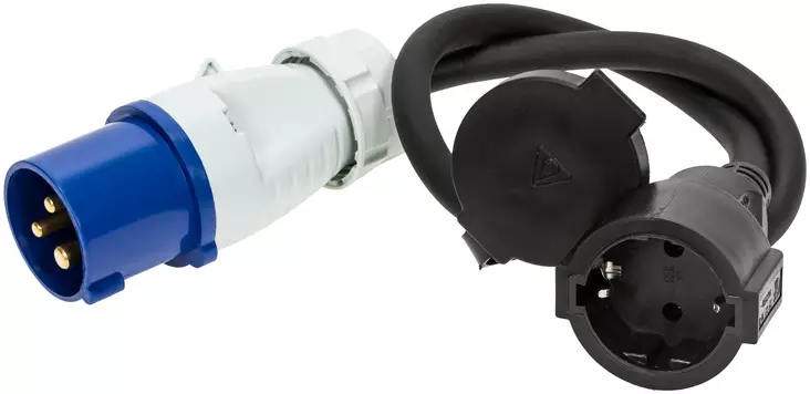 KARAVAANARI-ADAPTERI 3 NAP. / SCHUKO 0,5M - Letku- ja sähkökelat - AM0194 - 1