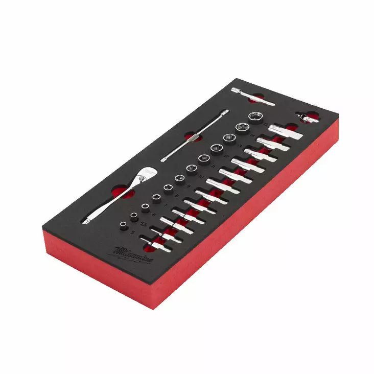 MILWAUKEE 1/4" HYLSYSARJA SETTI - Moduulit työkaluvaunuihin - MW479824 - 5