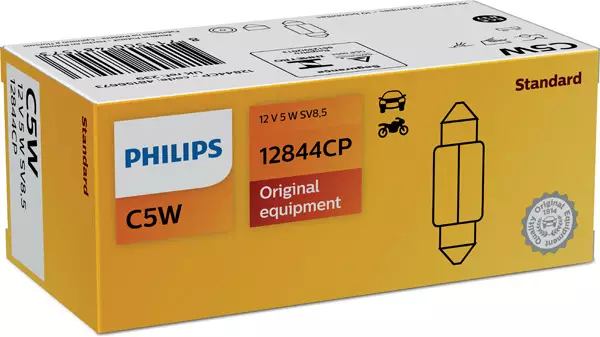 PHILIPS AUTOLAMPPU C5W 12V 5W SV8,5 1KPL - Polttimot - 100-12844 - 1