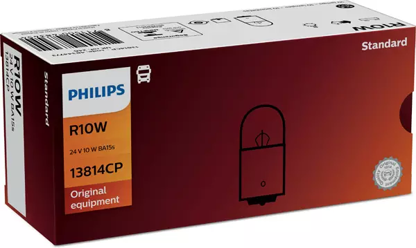 PHILIPS REKISTERIKILVENVALO R10W 24V 10W - Polttimot - 100-13814 - 1