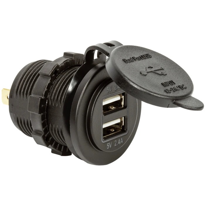 USB-RASIA 6-30V -> 5V-4.8A 2-PORTTIA - USB-laturit, pistokkeet ja adapterit - ST019104 - 1
