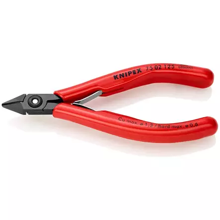 KNIPEX ELEKTRONIIKKASIVULEIKKURIT 125MM, MAX 1.3MM - Pulttisakset ja leikkurit - 7502125 - 1
