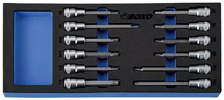 KUUSIOKOLO/TORX/XZN HYLSYSARJA 1/2" BOXO - Moduulit työkaluvaunuihin - 284-BX015 - 1