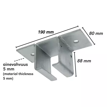 Kannatin kattomalli yksöis (60x68mm) - Liukuovitarvikkeet - KH0715 - 2