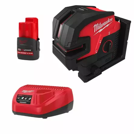 MILWAUKEE M12 CLL4P RISTILASER, 1X2,5AH AKKU JA LATURI - Viivalaserit - 4933479203-25 - 1
