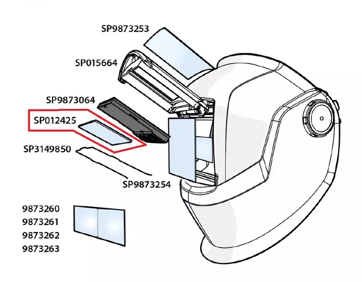 BETA SISÄPUOLEN LASI KEMPPI 1KPL - Hitsaussuojaimet - SP012425 - 1