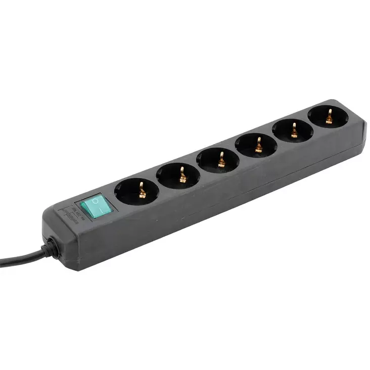 HAAROITUSJATKOJOHTO 6-OS 1,5M MUSTA KYTK - Letku- ja sähkökelat - BR005 - 1