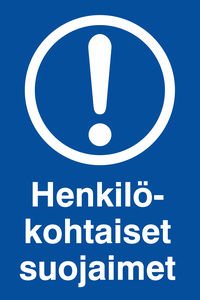 OPASTE 200X300 HENKILÖKOHTAISET SUOJAIMET, MUOVI - Ensiapu ja työsuojelu - TRA055 - 1