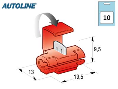 RYÖSTÄJÄLIITIN PUN. 10-KPL - Liittimet - 1569-20025 - 1
