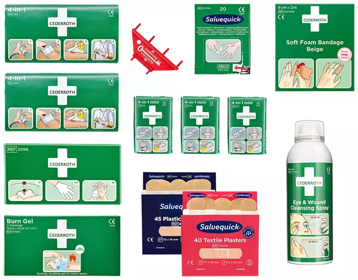 TÄYDENNYSSARJA ENSIAPUKAAPPIIN CEDERROTH - Ensiapu ja työsuojelu - 077140095 - 1