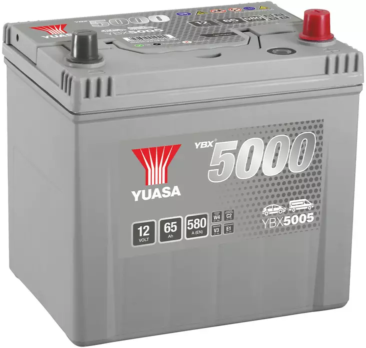 AKKU YUASA 65AH -+ 232X175X225 - Ajoneuvojen akut - YBX5005 - 1