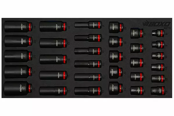 BOXO KONEHYLSYSARJA 3/8" LYHYET & PITKÄT - Moduulit työkaluvaunuihin - 284-BX775 - 1