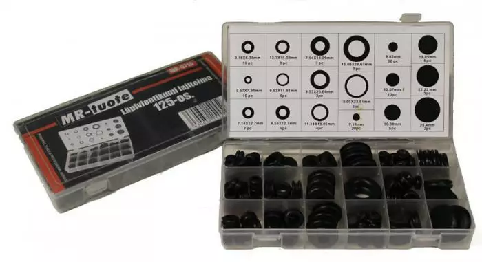 Läpivientikumi lajitelma 125 osaa - Korjaamotyökalut - MR-0715 - 1
