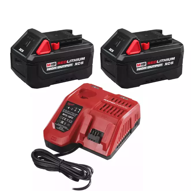 Milwaukee M18 HB5 akku ja laturipaketti - Akut - MWNRGHB5 - 1