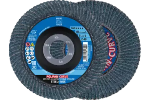 PFERD PFR 125 Z40 SGP- CURVE L LAMELLILAIKKA - Hiomalaikat - P790175 - 1