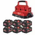 Milwaukee M18 PC6 Akku-laturipaketti Packout sis. 6x HB5.5 Akut - Akku-laturipaketit - M18PC6HB556 - 1