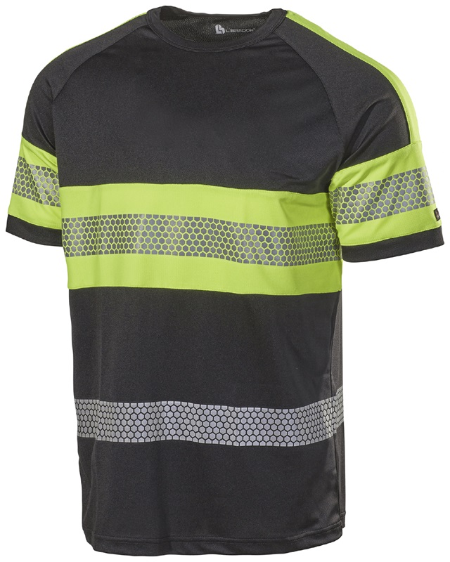 L.BRADOR T-PAITA 6110P MUSTA/KELTAINEN - T-paidat - 800052596 - 1