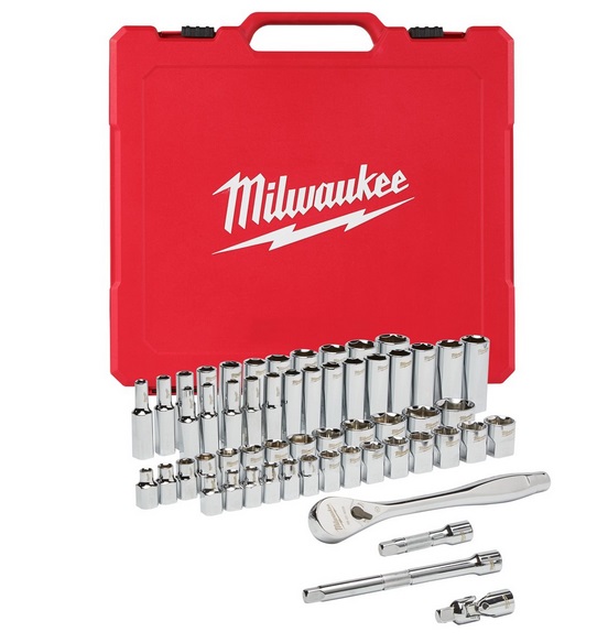 MILWAUKEE HYLSYSARJA 3/8 56-OS LYH/PIT RÄIKÄLLÄ - Hylsysarjat - MW464946 - 1