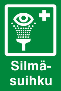 OPASTE JV 200X200 SILMÄSUIHKU, MUOVI - Ensiapu ja työsuojelu - TRA046 - 1