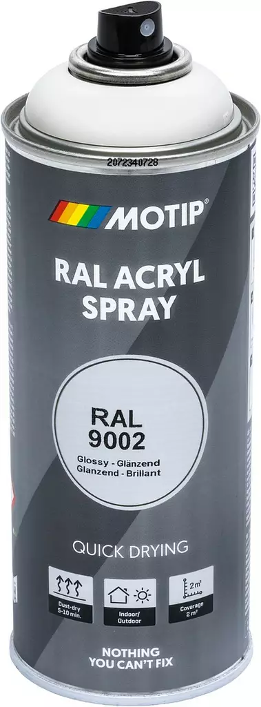 MAALI VALKOINEN RAL9002 AKR. SPRAY 400ML - Tekniset kemikaalit - TIP07046 - 1