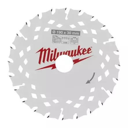 Milwaukee Pyörösahanterä W190X30X1,8X24 - Sirkkelinterät - MW498976 - 1
