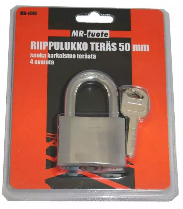 Riippulukko teräs 50 mm - Lukot - MR-1246 - 1