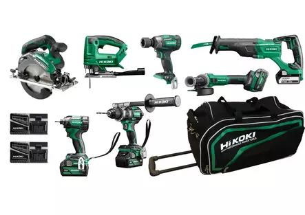 HIKOKI JÄTTICOMBO 4X5,0AH, 2 LATURIA - Akkukonesarjat - HI68000637 - 1