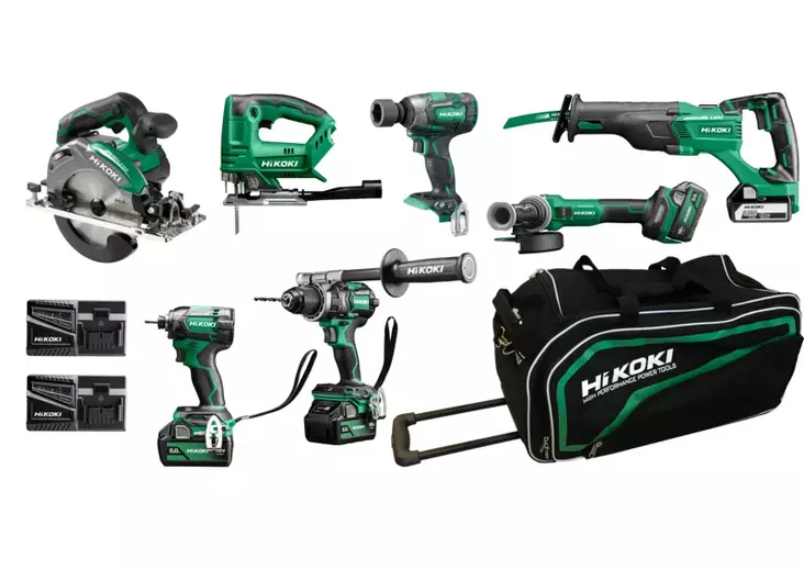 HIKOKI JÄTTICOMBO 4X5,0AH, 2 LATURIA - Akkukonesarjat - HI68000637 - 1
