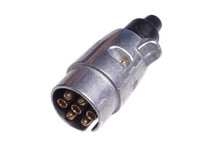 PERÄKÄRRYN PISTOKE 7-NAP. ALUMIINI - Peräkärryn pistokkeet - 1553-5167 - 1