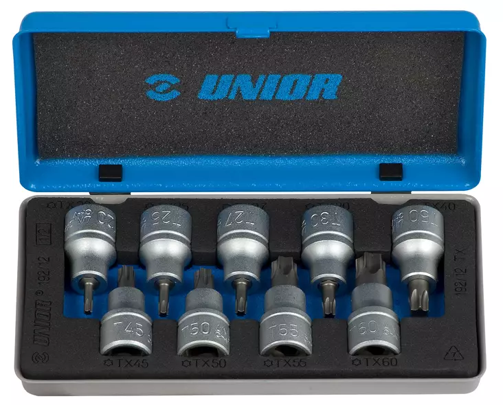 UNIOR 1/2" TORX HYLSYSARJA TX20 - TX60 - Hylsysarjat - 603657 - 1