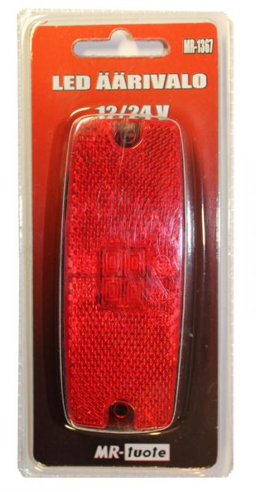 LED ÄÄRIVALO 12V PUNAINEN - Peräkärryn valot - MR-1367 - 1