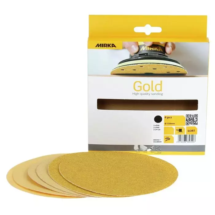 TARRAPYÖRÖ GOLD 150MM LAJITELMA - Hiomapaperit koneisiin - MIR1637 - 1