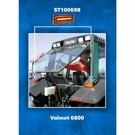 TAKAVALO LED 12V 169X63MM - Peräkärryn valot - ST100698 - 2