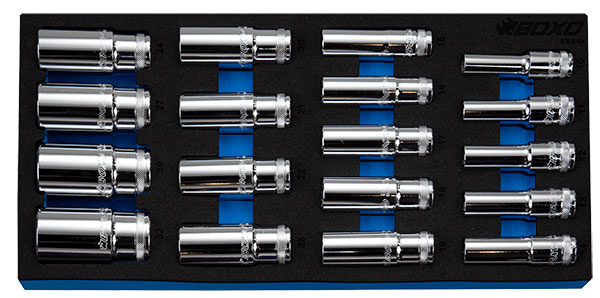 HYLSYSARJA PITKÄT 12-KULMAISET 1/2" - Moduulit työkaluvaunuihin - 284-BX648 - 1