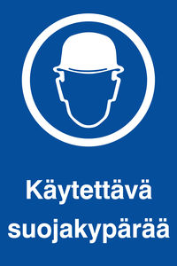 OPASTE 200X300 KÄYTETTÄVÄ SUOJAKYPÄRÄÄ, MUOVI - Ensiapu ja työsuojelu - TRA058 - 1