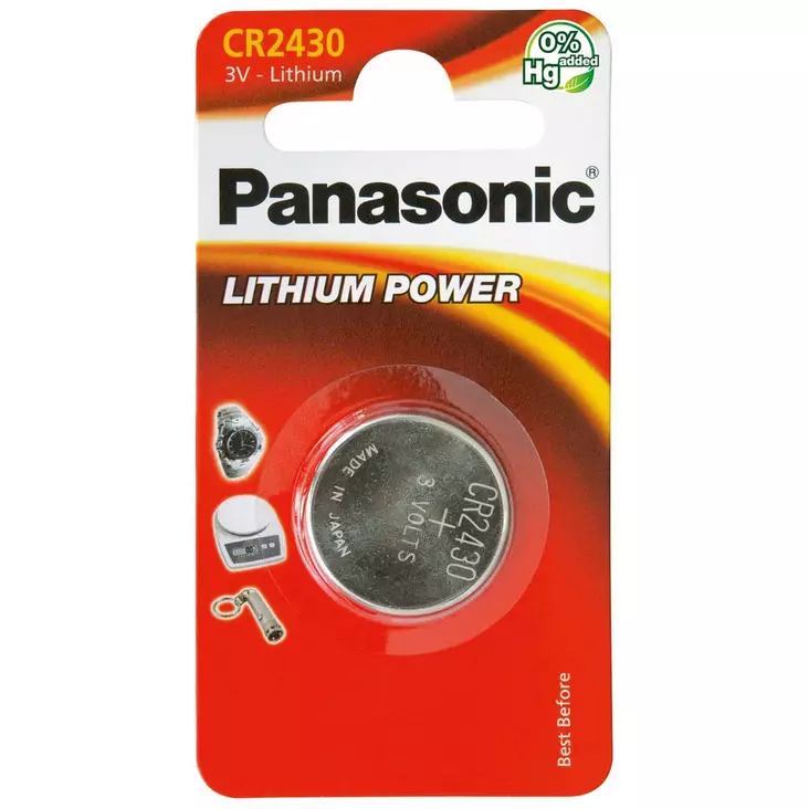 PANASONIC COIN LITHIUM CR-2430EL/1B 1KPL/PKT - Paristot - 2B390588 - 1